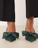 ASOS DESIGN ASOS DESIGN Sunshine kitten heel slingback shoes in forest green - 4