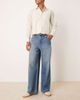 ASOS DESIGN ASOS DESIGN super baggy jeans in mid wash blue with embroidered back pocket - 1