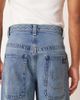 ASOS DESIGN ASOS DESIGN super baggy jeans in mid wash blue with embroidered back pocket - 4