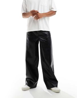 ASOS DESIGN ASOS DESIGN super baggy pants in black faux leather