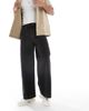ASOS DESIGN ASOS DESIGN super baggy pants in black with embroidered back pockets - 1