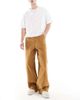ASOS DESIGN ASOS DESIGN super baggy pants in tan with back pocket detail-Brown - 4