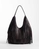 ASOS DESIGN ASOS DESIGN super fringe scoop tote in chocolate-No color - 1