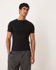 ASOS DESIGN ASOS DESIGN super heavyweight muscle fit t-shirt with henley neck in black rib knit - 1