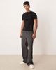ASOS DESIGN ASOS DESIGN super heavyweight muscle fit t-shirt with henley neck in black rib knit - 2