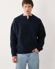 ASOS DESIGN ASOS DESIGN super oversized knit henley neck sweater in navy - 1