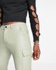 ASOS DESIGN ASOS DESIGN super skinny cargo pants in matte leather look - KHAKI-Green - 2