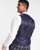 ASOS DESIGN ASOS DESIGN super skinny suit vest in oxford check in charcoal-Grey - 2