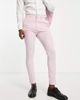 ASOS DESIGN ASOS DESIGN super skinny tuxedo suit pants in pastel pink - 1