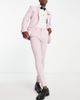 ASOS DESIGN ASOS DESIGN super skinny tuxedo suit pants in pastel pink - 4