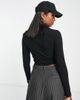 ASOS DESIGN ASOS DESIGN super soft ribbed ruched front polo in black - 2