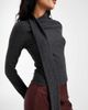 ASOS DESIGN ASOS DESIGN super soft scarf detail long sleeve top in gray - 2