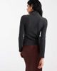 ASOS DESIGN ASOS DESIGN super soft scarf detail long sleeve top in gray - 4