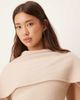 ASOS DESIGN ASOS DESIGN super soft scarf draped top in cream-White - 4