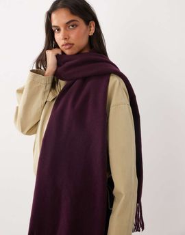 ASOS DESIGN ASOS DESIGN super soft scarf in plum-Purple