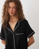 ASOS DESIGN ASOS DESIGN super soft short sleeve shirt and shorts pajama set in black - 2