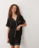ASOS DESIGN ASOS DESIGN super soft short sleeve shirt and shorts pajama set in black - 3