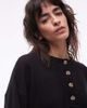 ASOS DESIGN ASOS DESIGN super soft touch oversized Henley top in black - 2