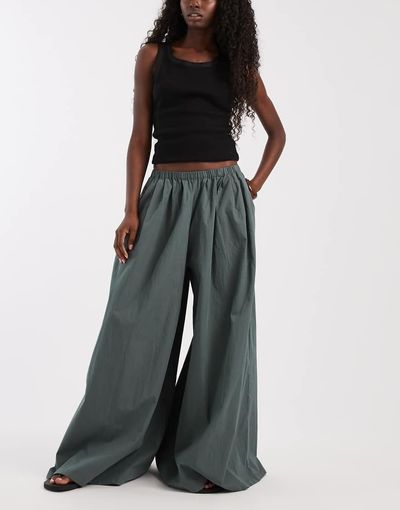 ASOS DESIGN ASOS DESIGN super wide leg pants in green