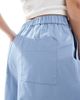 ASOS DESIGN ASOS DESIGN super wide leg pants with tie belt in blue-Black - 4