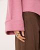 ASOS DESIGN ASOS DESIGN Supersoft asymmetric sweater with turn back cuff in pink - 4