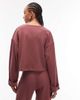 ASOS DESIGN ASOS DESIGN Supersoft button up cardigan with turn up cuff in dark rose - part of a set-Red - 3