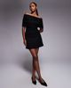 ASOS DESIGN ASOS DESIGN supersoft cape overlay mini dress in black - 1
