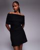 ASOS DESIGN ASOS DESIGN supersoft cape overlay mini dress in black - 2