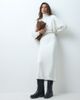ASOS DESIGN ASOS DESIGN supersoft draped batwing sleeve midi dress in ivory-White - 1