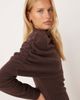 ASOS DESIGN ASOS DESIGN supersoft grown on ruched cape mini dress in chocolate brown-No color - 2