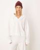 ASOS DESIGN ASOS DESIGN Supersoft hoodie with turn back cuff detail in winter white - 3