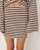 ASOS DESIGN ASOS DESIGN Supersoft mini skirt in pink & khaki stripe - part of a set-Brown - 3