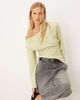 ASOS DESIGN ASOS DESIGN Supersoft off shoulder corset waist long sleeve top in pastel green - 1
