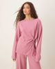 ASOS DESIGN ASOS DESIGN supersoft off shoulder knot detail long sleeve top in pink - 1