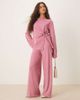 ASOS DESIGN ASOS DESIGN supersoft off shoulder knot detail long sleeve top in pink - 2