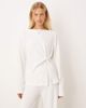 ASOS DESIGN ASOS DESIGN Supersoft off shoulder knot detail long sleeve top in winter white - 1