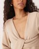 ASOS DESIGN ASOS DESIGN Supersoft one shoulder twist detail top in light taupe-Neutral - 3