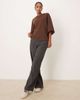 ASOS DESIGN ASOS DESIGN Supersoft oversized cape T-shirt in chocolate-Multi - 2