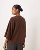 ASOS DESIGN ASOS DESIGN Supersoft oversized cape T-shirt in chocolate-Multi - 4