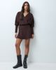 ASOS DESIGN ASOS DESIGN supersoft plunge batwing long sleeve mini dress in chocolate-No color - 2