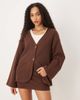 ASOS DESIGN ASOS DESIGN supersoft skirt in chocolate - part of a set-Brown - 2