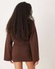 ASOS DESIGN ASOS DESIGN supersoft skirt in chocolate - part of a set-Brown - 4