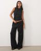 ASOS DESIGN ASOS DESIGN supersoft tie neck scarf top in black - 2