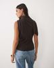 ASOS DESIGN ASOS DESIGN supersoft tie neck scarf top in chocolate-Brown - 4