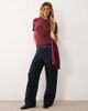 ASOS DESIGN ASOS DESIGN supersoft wrap tie top in burgundy-RED - 2
