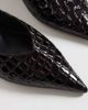 ASOS DESIGN ASOS DESIGN Surprise pointed toe kitten heel mules in chocolate croc-Brown - 3