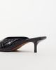 ASOS DESIGN ASOS DESIGN Surprise pointed toe kitten heel mules in chocolate croc-Brown - 4