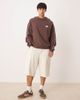 ASOS DESIGN ASOS DESIGN sweatshirt with sporty print in brown - 3