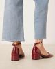 ASOS DESIGN ASOS DESIGN Sweet mid block heel shoes in burgundy patent-Red - 3