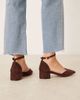 ASOS DESIGN ASOS DESIGN Sweet mid block heel shoes in chocolate suedette-Brown - 3